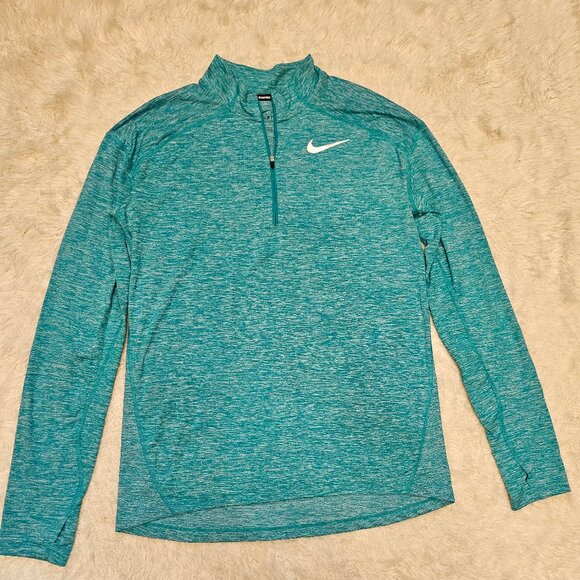 Nike Golf Dri Fit Men's Blue 1/4 Zip Long Sleeves Sweatshirt Size L - Picture 2 of 9